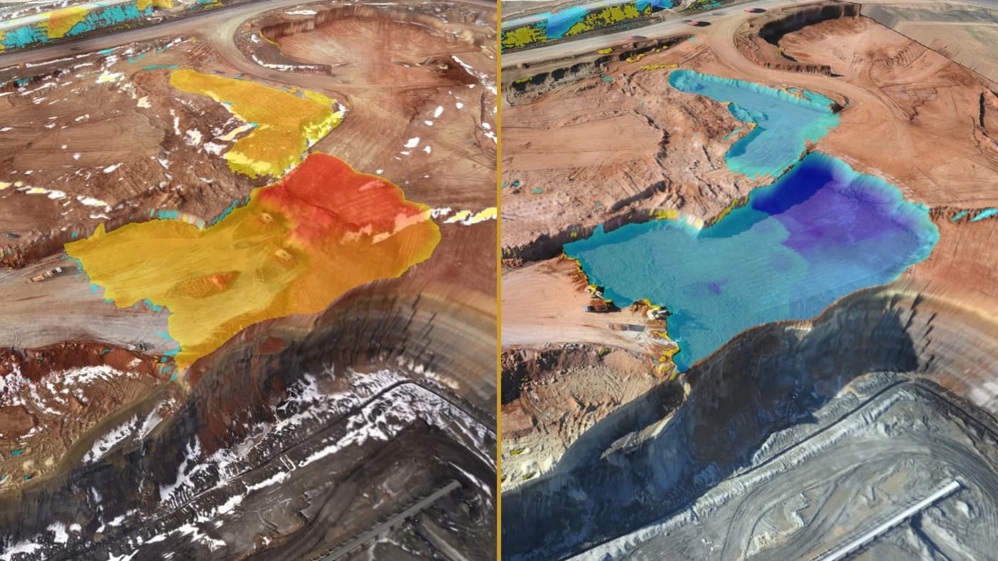 Análisis de excavaciones mineras y corte/relleno con drones