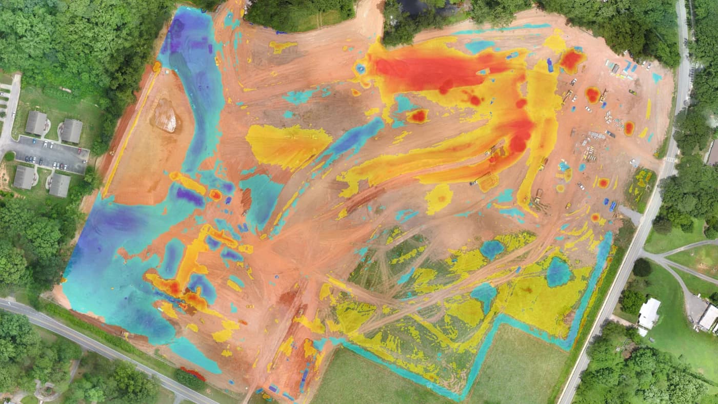 Software para movimiento de tierras con drones - Mapas de corte y relleno