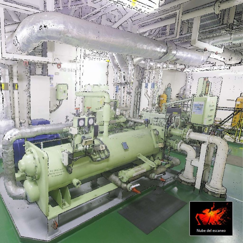Escaneo Láser 3D de la Sala de Máquinas del Buque Acapulco - 3 Escaneo Láser 3D de la Sala de Máquinas del Buque Acapulco - 3